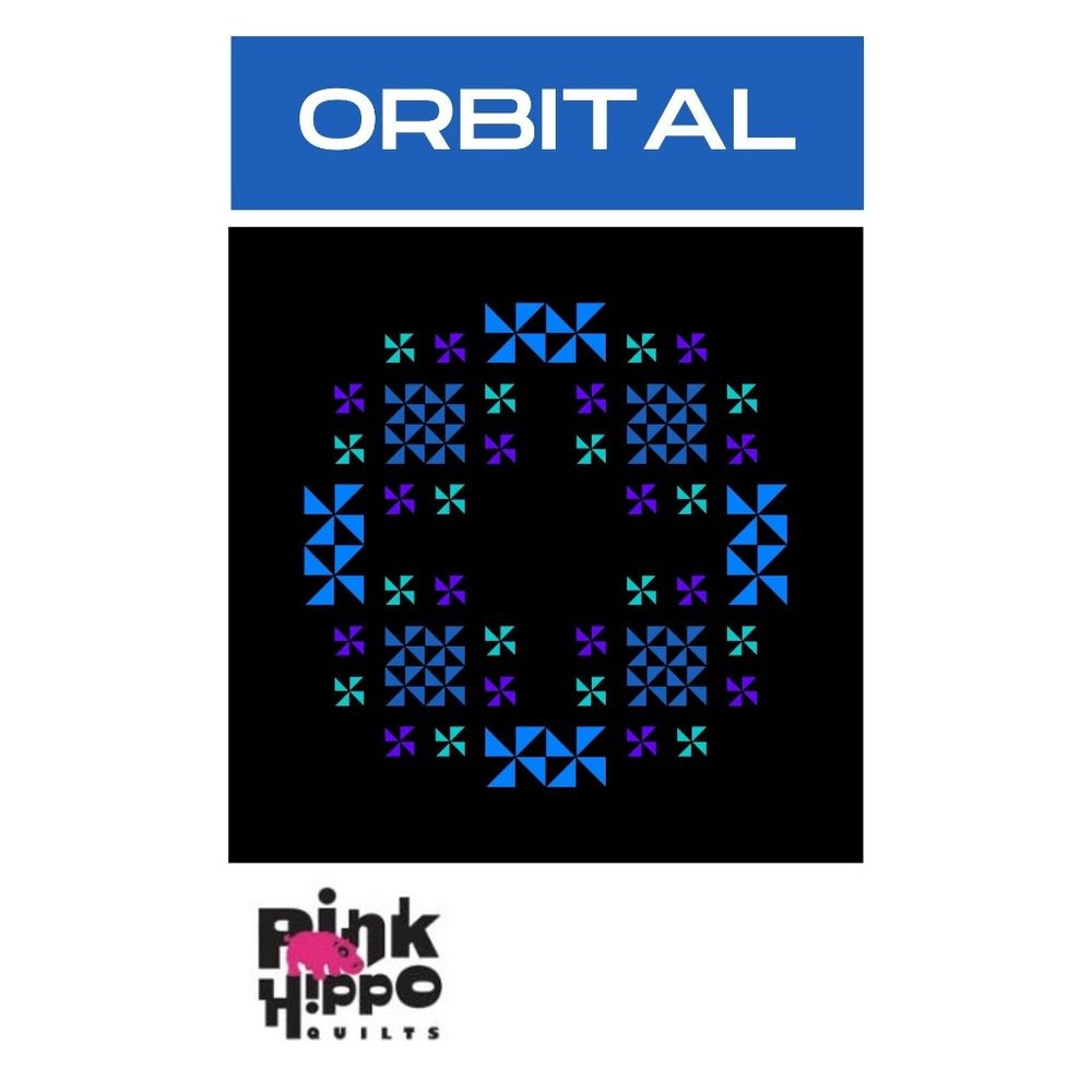 Orbital Quilt Pattern makes a quilt size 84" x 84"